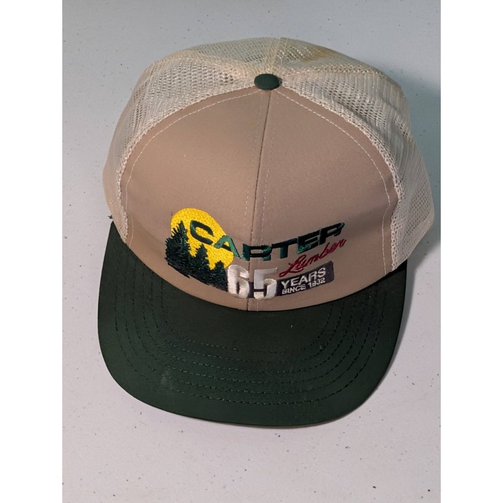 Carter Lumber 65 Years Since 1932 Embroidered Mesh Snapback Trucker Hat Made USA